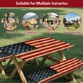 thumbnail image 7 of KENOBE 6FT Picnic Table Cover Set, Waterproof Windproof Fitted Tablecloth for 72" Tables, US Flag, 7 of 7