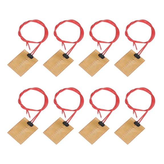 8pcs Heater Film Heating Plate 1W 5V Polyimide Adhesive Heat Pad 40mmx30mm