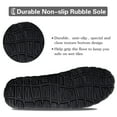 thumbnail image 5 of Berhood Mens Slippers Warm Memory Foam Slippers Fuzzy Plush Lining Moccasins for Men Indoor Outdoor Bedroom Shoes Black 13, 5 of 6