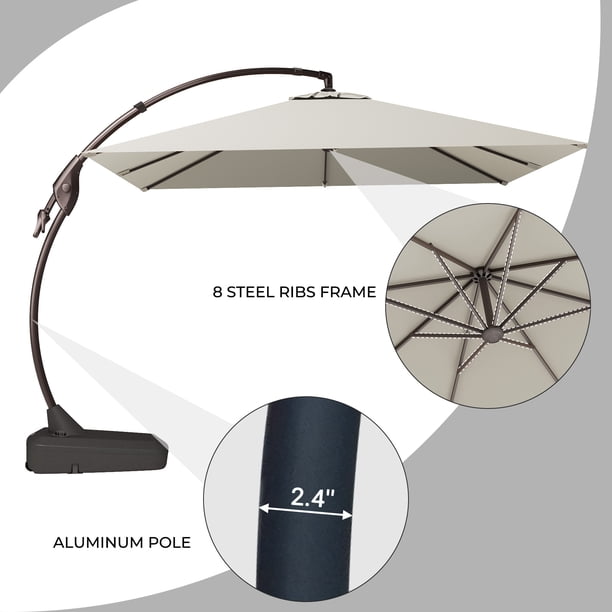 grand patio napoli offset umbrella instructions Watch of Deluxe Curvy Outdoor on Amazon Live Grand Patio Napoli 10ft Deluxe