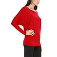 thumbnail image 3 of MOA Collection Women's Essential Dolman Sleeve Boat Neck Top (S-3XL), 3 of 4