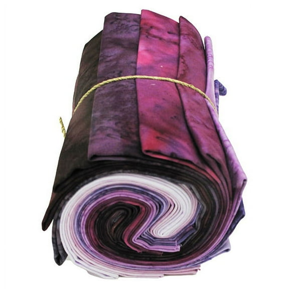 Fat Quarter Bundle - Hoffman 1895 Watercolors Fun Fuchsia Magenta Purples Pinks Batiks 12 Count Fat Quarters (1895FQ-72-MAGENTA) M527.09