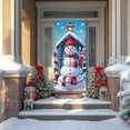thumbnail image 2 of PuSpu Christmas Snowman Door Cover - Polyester Multicolor Holiday Decoration (90x200cm) for Door & Wall Festive Ambience‌, 2 of 6
