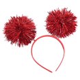 thumbnail image 2 of dianhelloya Sparkling Foil Strips Headband Handmade Christmas Fashionable Hair Accessory for Cosplay Parties Birthdays for Xmas Red, 2 of 8