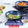 thumbnail image 2 of Juego de sartenes Cookware Blue Diamond para 10 y 12 sartenes, color gris, 2 of 5