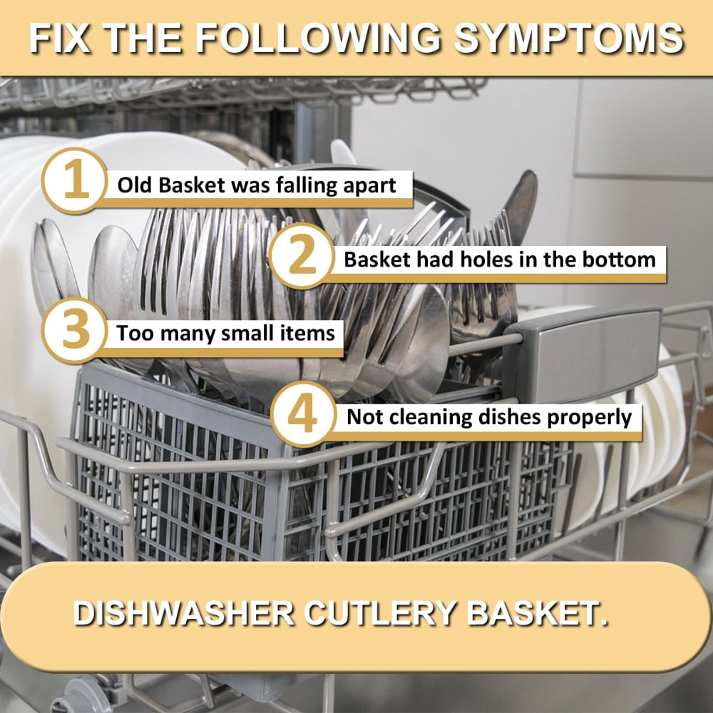 Drainer Basket Flatware Storage Drainer Universal Cutlery Basket Replacement Box for Multipurpose Dishwashers With handle