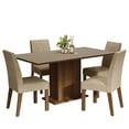 thumbnail image 1 of Juego de Comedor Mesa con Tablero de Madera 4 Sillas Marrón/Crema/Imperial Keila Madesa, 1 of 7