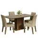 thumbnail image 1 of Juego de Comedor Mesa con Tablero de Madera 4 Sillas Marrón/Crema/Imperial Keila Madesa, 1 of 7