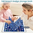 thumbnail image 6 of Enamel Pin Display Case Collection Book, Lapel Pin Organizer with 6-Ring Binder and Felt Pages for Brooches Badges Storage and Display, 6 of 6