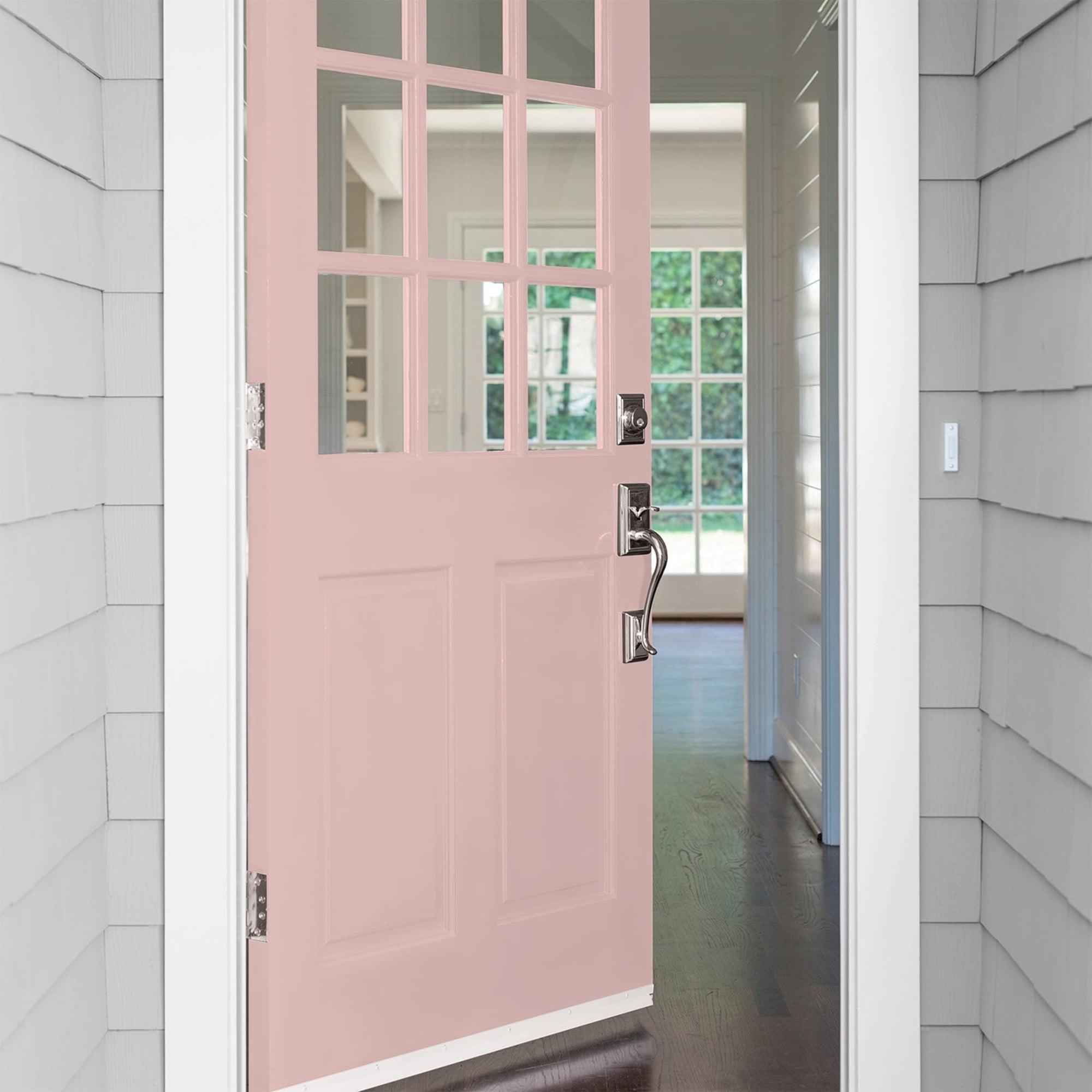 Glidden One Coat Rose Hip / Pink Satin Exterior Paint with Primer, 5 Gallon