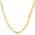 thumbnail image 1 of 10k Yellow Solid Gold Figaro Chain Necklace, 4.0mm, 20", 1 of 1