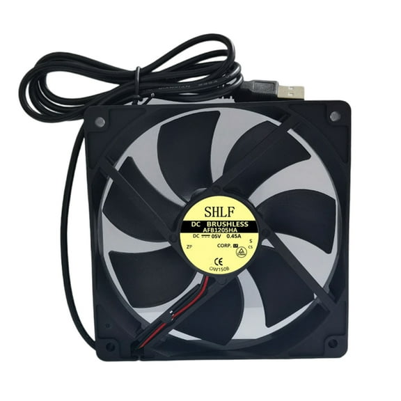 Necvior PC Cooling Fan USB5V 0.45A 12CM 12025 Model Low Noise Cooling Fan For Computer