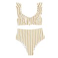 thumbnail image 2 of WREESH Bikini Rehausseur Rayé Taille Haute pour Femmes Ensemble Deux Pièces, 2 of 4