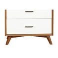 thumbnail image 4 of Modern Style Wooden Chest With Three Drawers and Flared Legs Brown and White- Saltoro Sherpi, 4 of 5