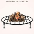 thumbnail image 5 of FEBTECH - 19" Round Fire Pit Grate with 4 Legs | Heat Resistant | 3.5" H | Sturdy Log Grate to Improve Airflow for Campfire, Bonfire & Backyard | Firepit Accessory for Outside | Fireplace Grate, 5 of 9