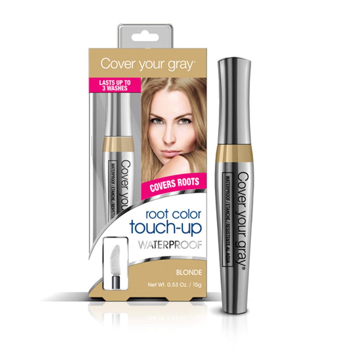 Cover Your Gray Waterproof Root Touch-Up - Light Brown/Blonde (Pack of 3)