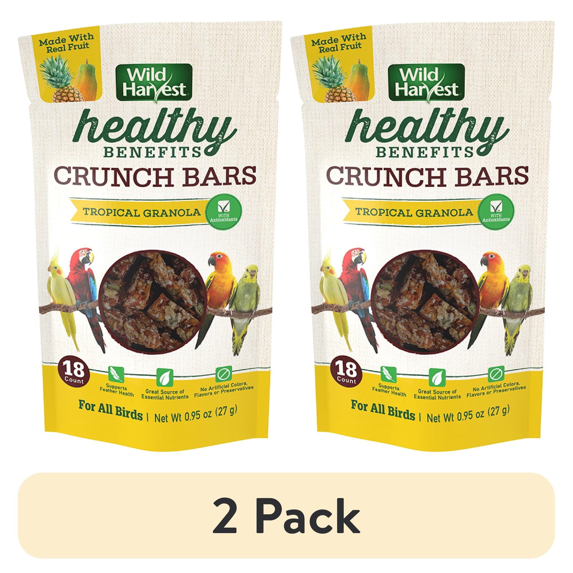 (2 pack) Wild Harvest Tropical Crunch Bars 18ct