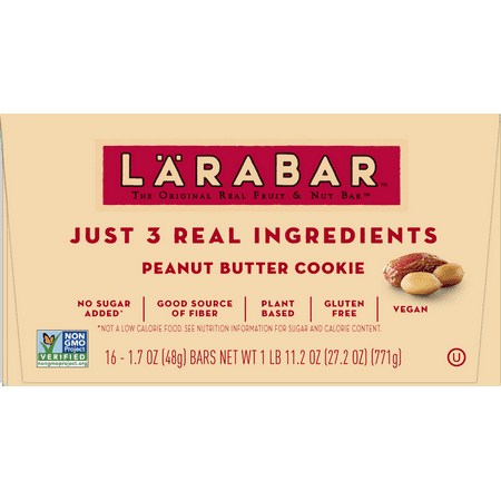 Larabar Peanut Butter Cookie Gluten Free Vegan Fruit & Nut Bars 16 Ct