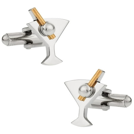Cuff Daddy Metal Martini and Olive Cuff Links