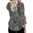 thumbnail image 2 of Guardurnaity Blusa de mujer con cuello en V con cordones en la parte de manga larga casual camisa suelta Prendas para la parte del cuerpo Impreso 2 SG, 2 of 6