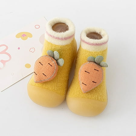 

Hunpta Toddler Shoes Infant Boys Girls Animal Cartoon Socks Shoes Toddler Fleece WarmThe Floor Socks Non Slip Prewalker Shoes
