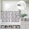 thumbnail image 5 of Kitchen Window Curtains Valance and Tier Set, Watercolor Birds Flowers Rod Pocket Tier Curtain Valance Set, Abstract Country Plant Animal Light Filtering Cafe Curtains for Bedroom Living Room, 5 of 9