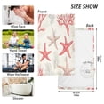 thumbnail image 6 of Yayeee 2 Pack Hand Towels for Bathroom 100% Cotton 16" x 28" Soft Absorbent Kitchen Towel, Brown Starfish, 6 of 7