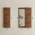 thumbnail image 6 of Muwuele Full Length Mirror, Pegboard with Shelf and Hooks, Wall Mounted Mirror with Multifunctional Design Panel, Entryway Mirrors for Living Room, Bedroom, Walnut, 6 of 12