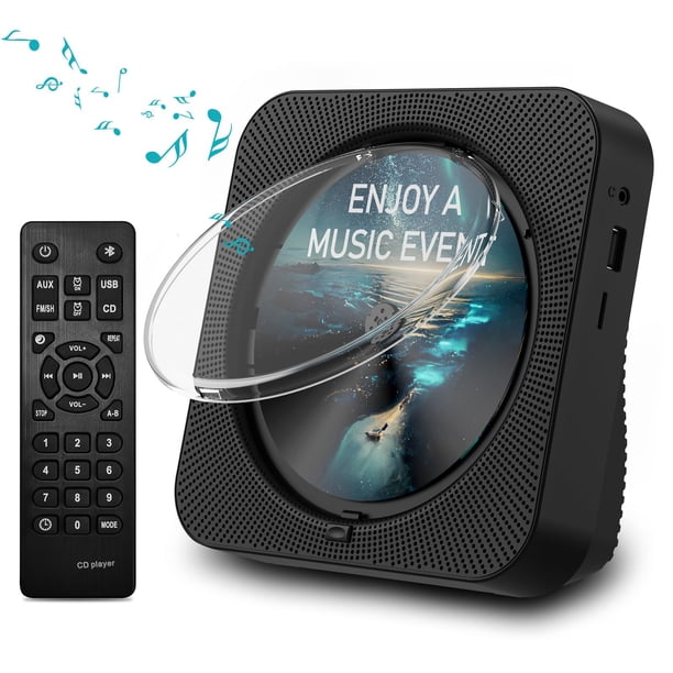 Reproductor de CD MICOCIOUS Bluetooth de escritorio con altavoces y RC