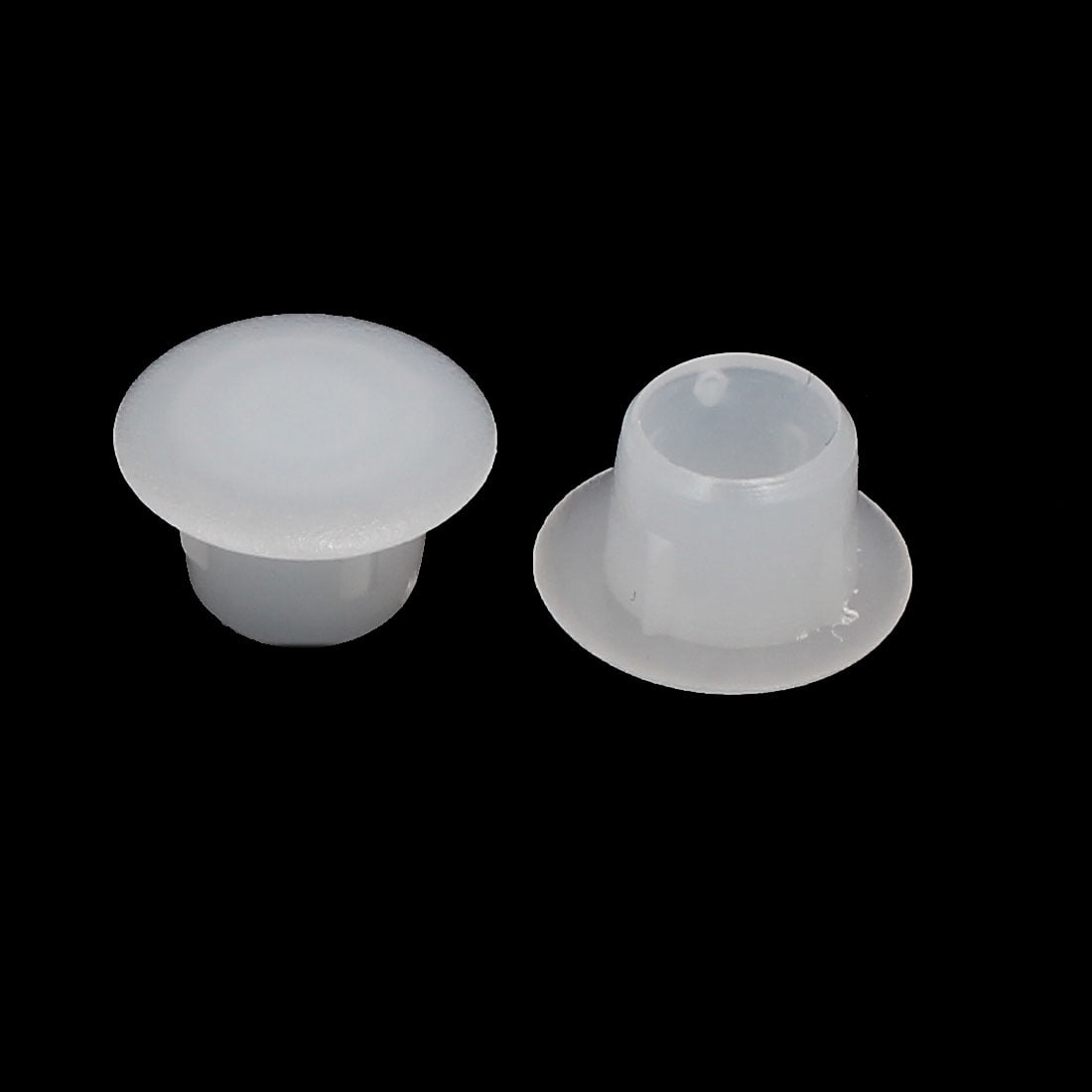 8mm Dia Plastic Straight Line Screw Cap Covers Hole Lids White 50pcs