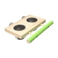 thumbnail image 4 of Comedero para pájaros, percha para pájaros con plataforma de madera, accesorio de jaula de madera, gran capacidad Doble tazón, 4 of 8