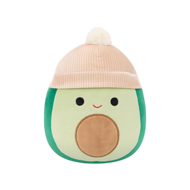 Peluche Squishmallows de 7,5 po — Austin l'avocat vert avec tuque beige