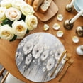 thumbnail image 2 of Round Placemats White Flowers 15 inch Set of 4 Table Mats for Dining Table Ombre Yellow Painting Heat Resistant Non-Slip Kitchen & Home Decorative Place Mat Set, 2 of 8
