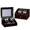 Automatic Wood Watch Winder Display Box 4+6 Storages