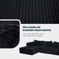 thumbnail image 4 of Sectional Sofas Cloud Sectional Couch with L-Shape Chaise,Modern Modular Sofa with Deep Seat, Upholstered Couches for Living Room Bedroom,No Assembly Required, Black (Plush Corduroy Fabric),Large Sec, 4 of 11