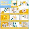thumbnail image 4 of Gymax 10 in 1 Toddler Swing & Slide Set w/Basketball Hoop Telescope Storage Space, 4 of 9