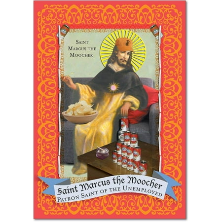 St. Marcus - Humorous Graduation Card with Envelope (4.63 x 6.75 Inch) - Religious Theme, Funny Congratulations Card for College Graduate - Inspiring College Graduation Note Card Stationery (Best Credit Cards For College Graduates With No Credit)