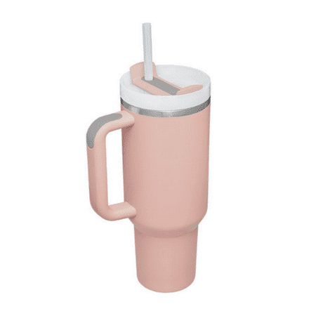 

40 oz Tumbler with Handle and Straw Lid Insulated Reusable Stainless Steel Water Bottle Travel Mug Iced Coffee Cup