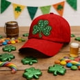 thumbnail image 4 of DAMAI Soft Baseball Hat Embroidered Dad Hat Four Leaf Clover Ireland Irish St Patrick's Men & Ladies Baseball Cap, 4 of 7