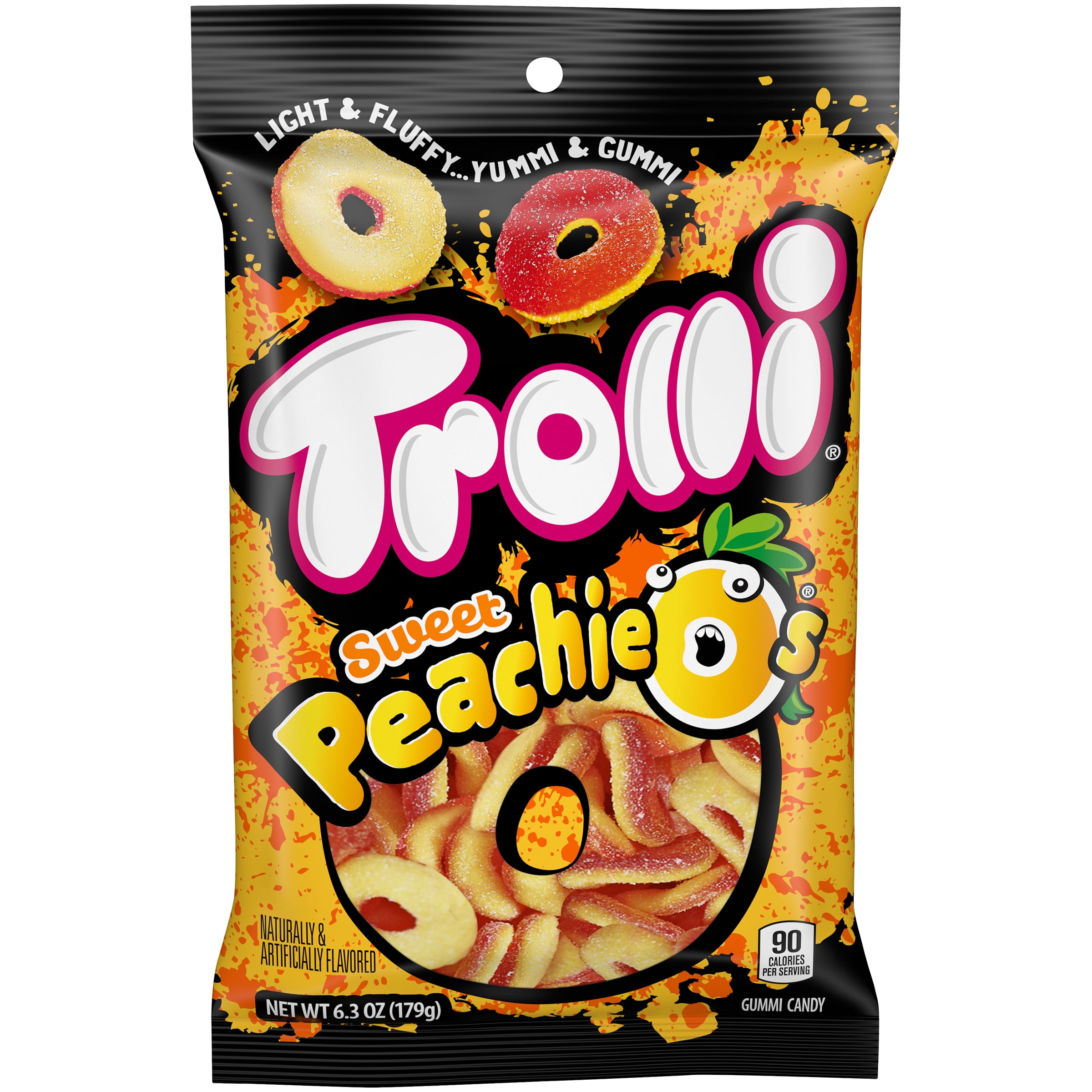 Trolli Peachie-O's Peg 6.3oz Drc