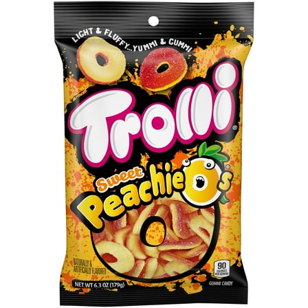 Trolli Peachie-O's Gummy Candy 6.3oz Bag