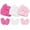3 Sets White & Pink & Rose, variant on 4Pcs Newborn Hat and Mitten Set Baby Girls Beanie with Big Bow Warm Baby Hats and No Scratch Mittens 0-3 Months
