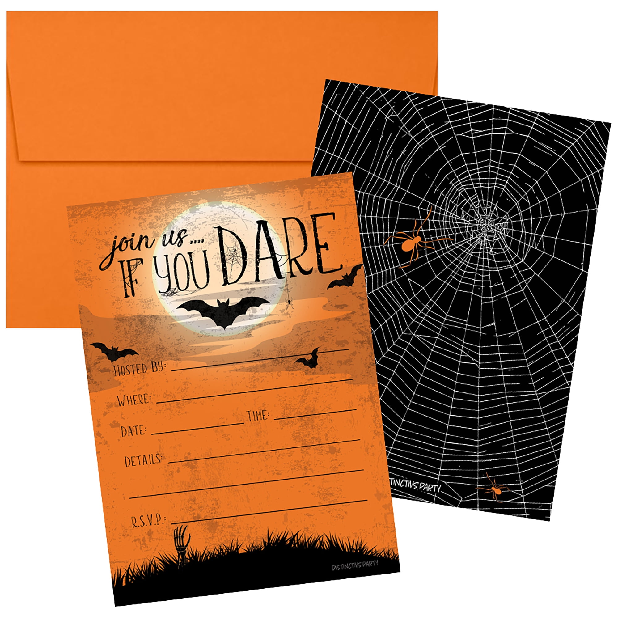 Halloween Party Invitation Cards with Envelopes | Join Us If You Dare | 12 Count