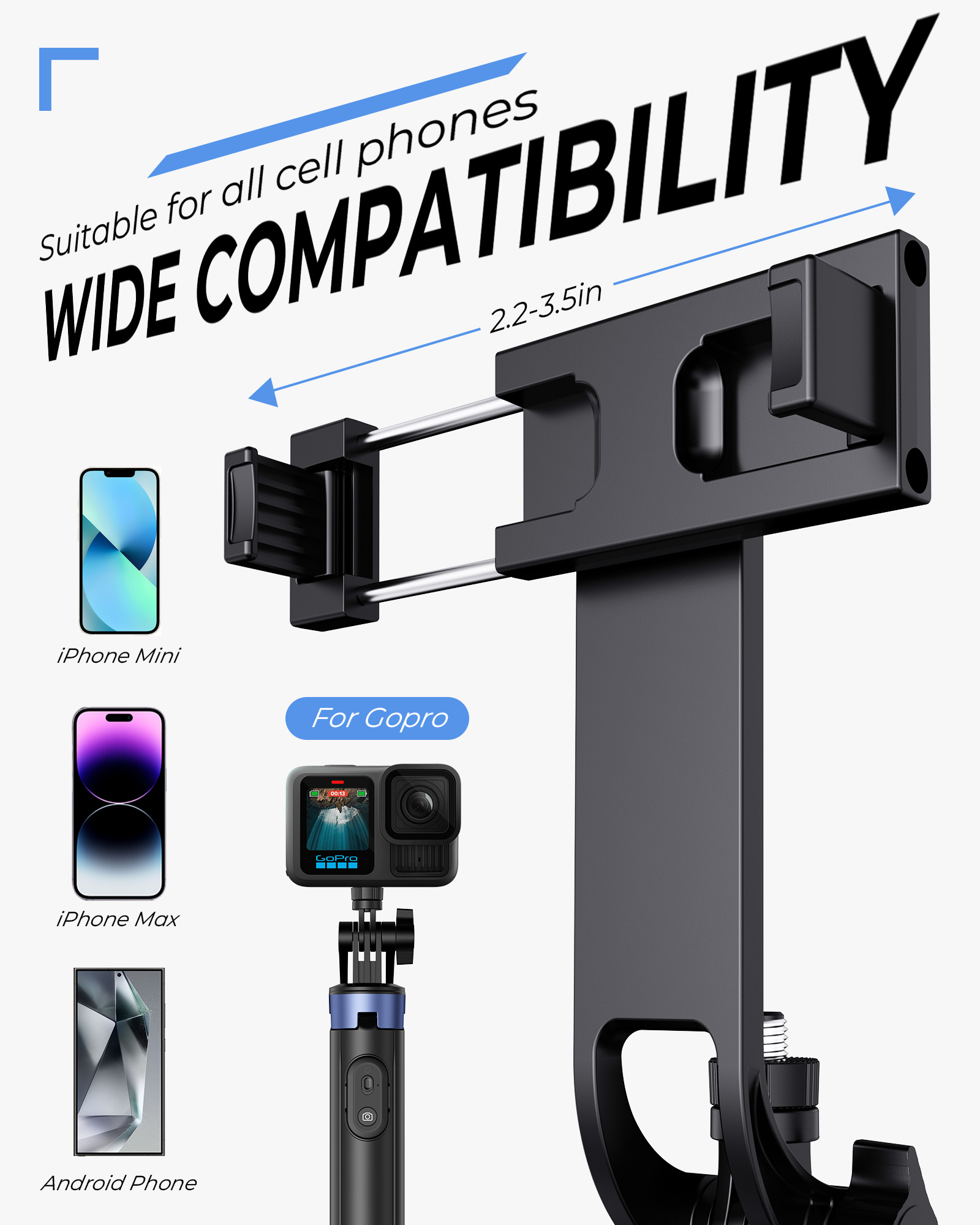 FrSara 71" Extendable Phone Tripod & Selfie Stick photo 7