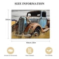 thumbnail image 2 of COMIO  Rusty Car Canvas Wall Art: Old Blue Truck Artwork Rustic Automobile Picture Vintage Country Antique Painting Black and White Print for Living Room Bathroom Bedroom, 2 of 5