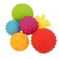 thumbnail image 1 of Juego de 6 pelotas de baño coloridas para bebés, juguetes táctiles, 1 of 11