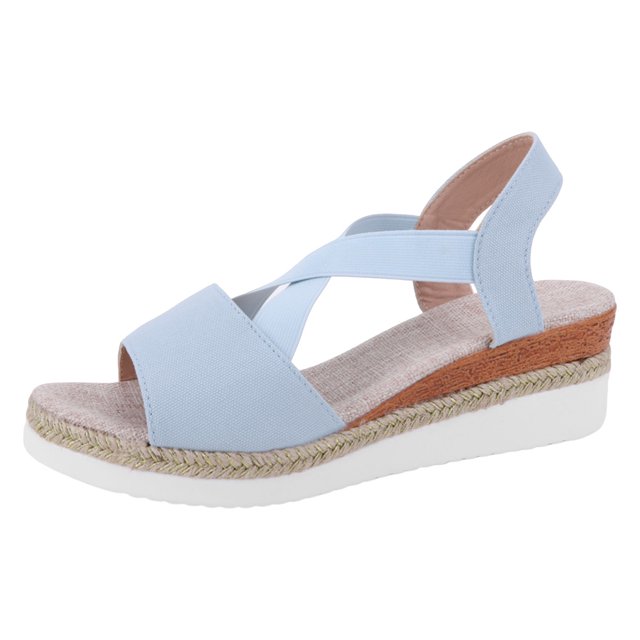 Sandalias cómodas con tacón de cuña cómodas y elegantes sandalias de plataforma para fiestas y vacaciones