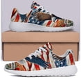 thumbnail image 3 of Patriot Eagle Memorial Day Print Sneakers Lightweight Comfortable Running Shoes for Men Women White Size 8, 3 of 7