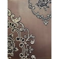 thumbnail image 2 of Rod Pocket Jacquard Window 84 Inch Length Curtain Drape Panels w/attached Valance + Sheer Backing + 2 Tassels - 84" Floral Curtain Drape set for Living dining rooms - Heavy Quality - Chocolate/Coffee, 2 of 2