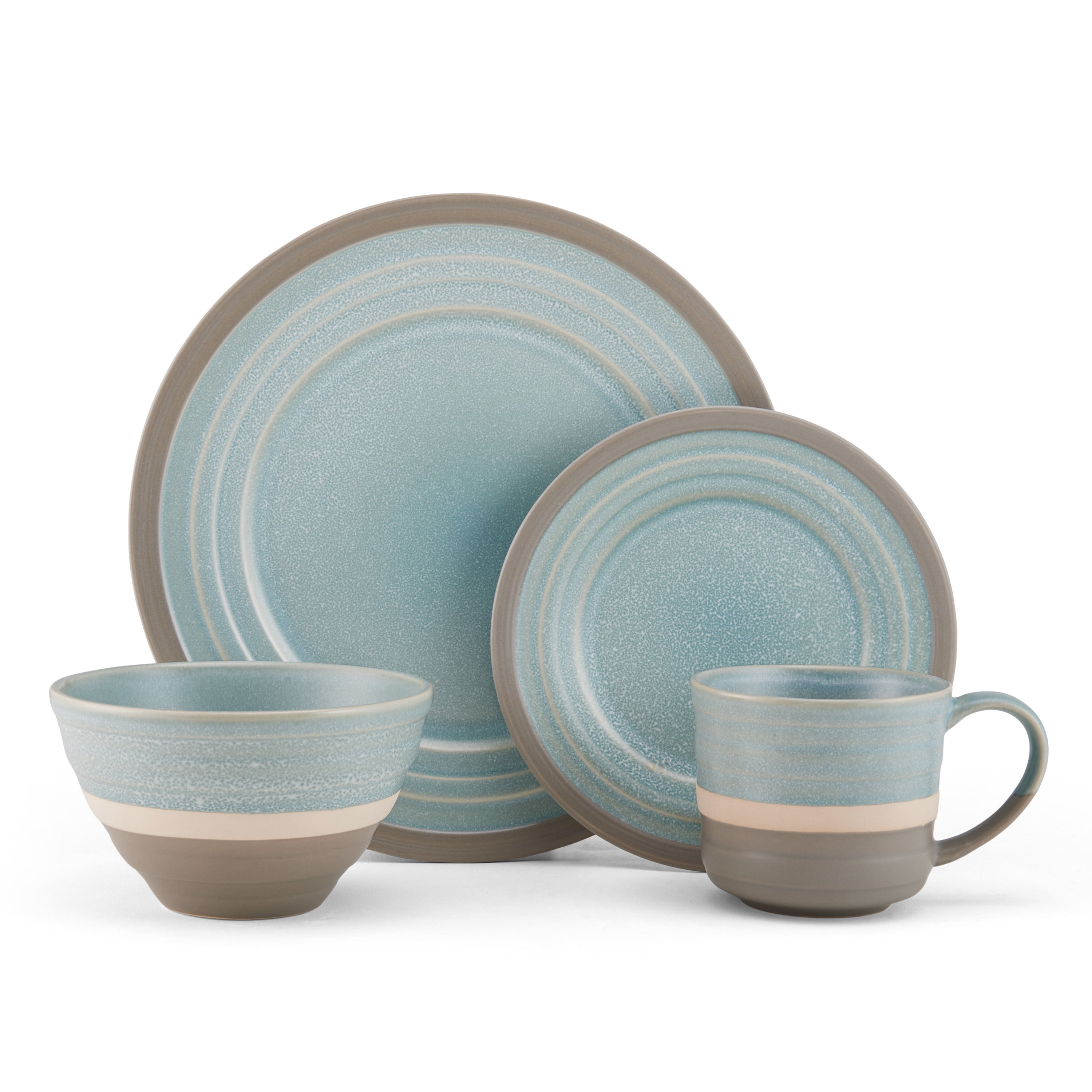 Pfaltzgraff Adina Blue Stoneware 16piece Dinnerware Set